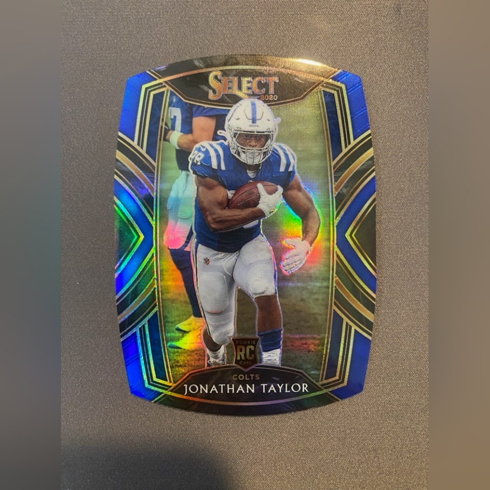 Jonathan Taylor 2020 Select Rookie Club Level Blue Prizm Die Cut RC Colts 🔥💎